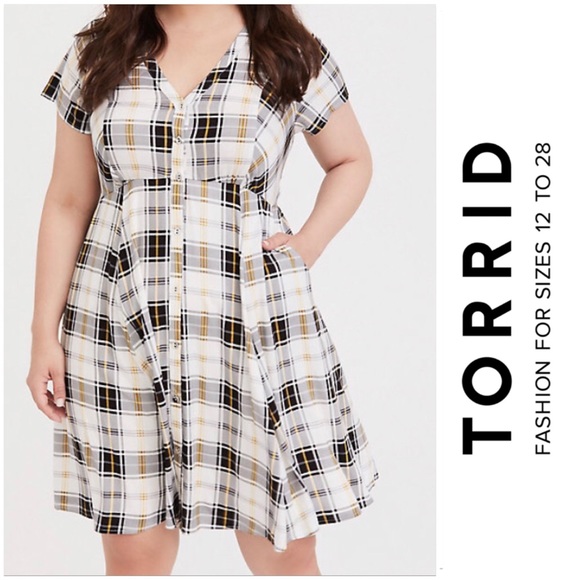 black and yellow plaid dress